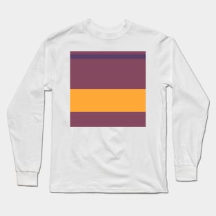 An exquisite alliance of Old Heliotrope, Deep Ruby, Giant'S Club, Cocoa Brown and Mango stripes. Long Sleeve T-Shirt